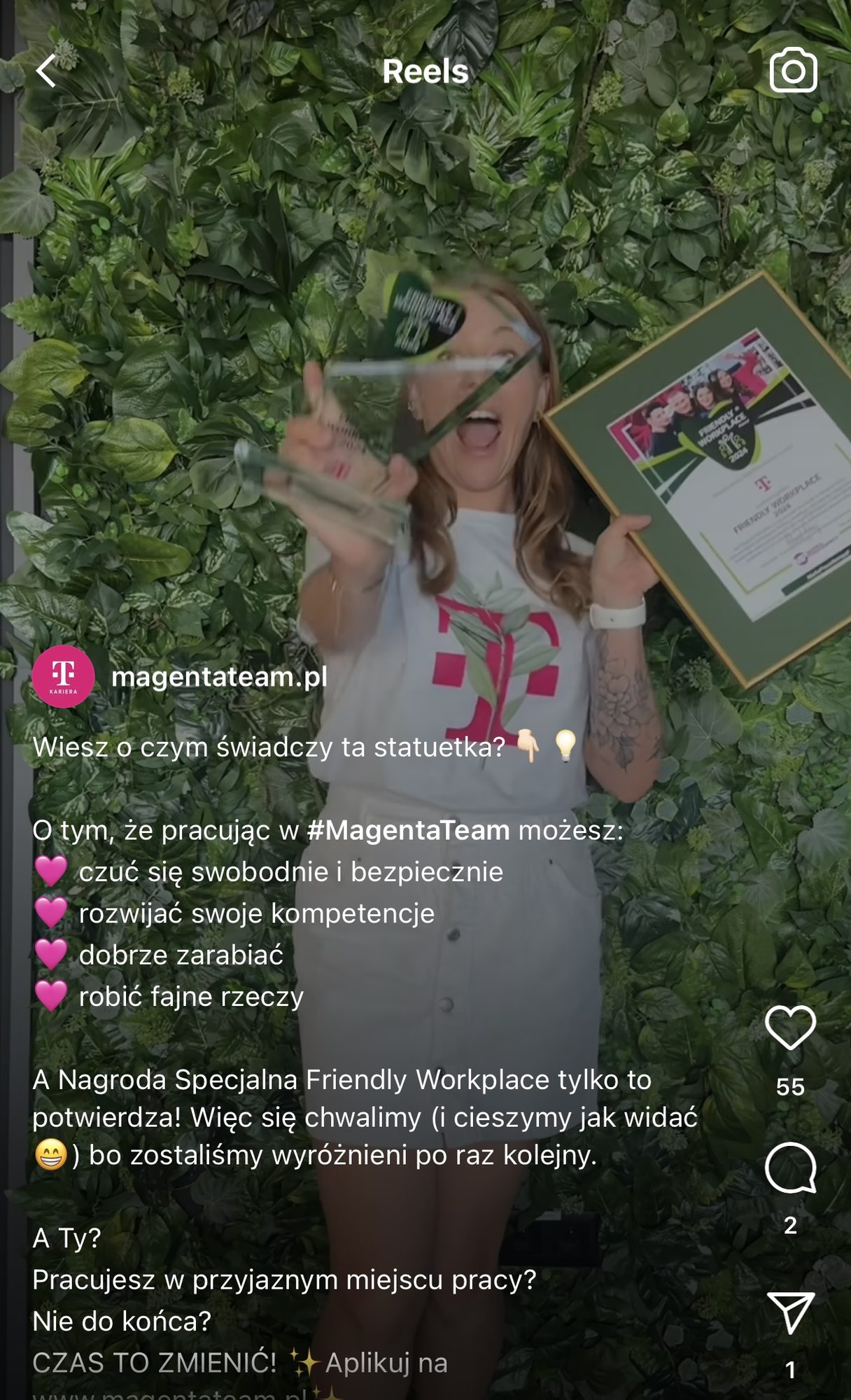 profil na instagramie @magentateam.pl